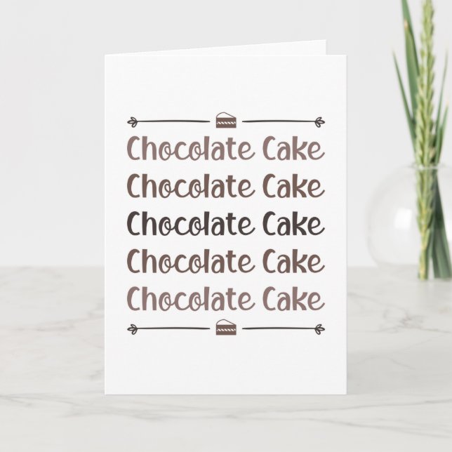 Candy Cocoa Chocolate Cake Day Sweet Love Gift Card (Front)