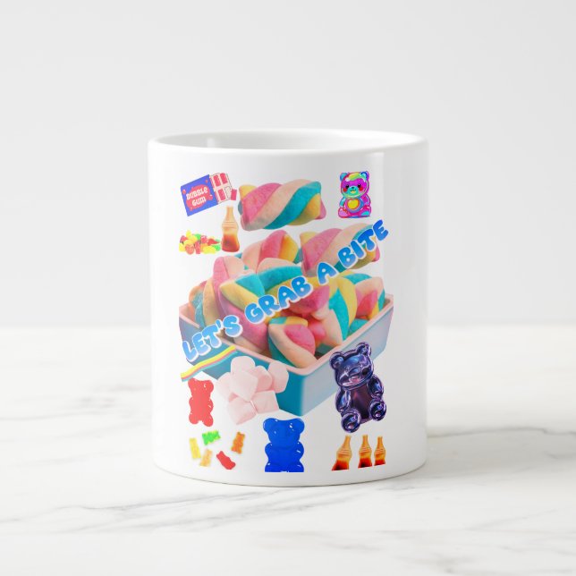 Candy Collage Large Coffee Mug (Front)