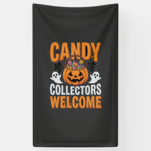 Candy Collectors Welcome Halloween Pumpkin Banner