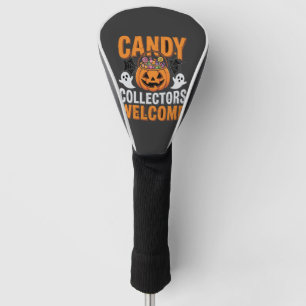 Candy Collectors Welcome Halloween Pumpkin Golf Head Cover