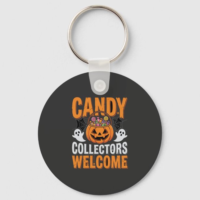 Candy Collectors Welcome Halloween Pumpkin Key Ring (Front)
