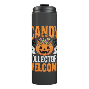 Candy Collectors Welcome Halloween Pumpkin Thermal Tumbler