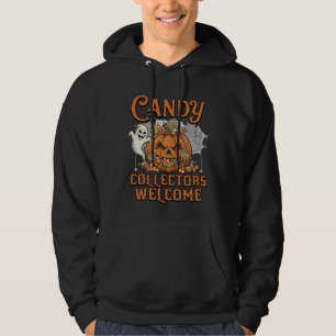 Candy Collectors Welcome Pumpkin Ghost Spider Web Hoodie