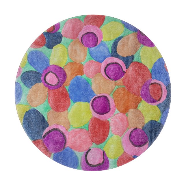 Candy Color Flowers Chopping Board (Front)