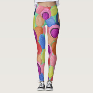 Candy Colored Flowers Leggings