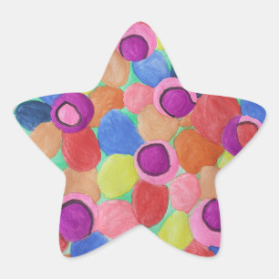 Candy Colored Flowers Sticker