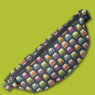 Candy Colored Vintage Typewriters Patterned  Bum Bags