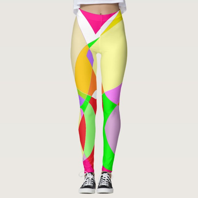 Candy colors big pastel divine design leggings (Front)