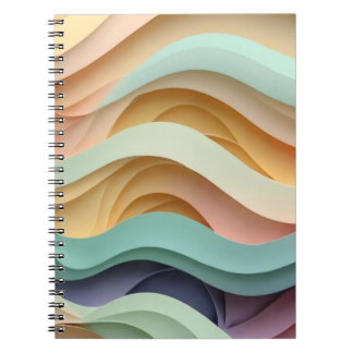 Candy Coloured Wavy Stripes Notebook
