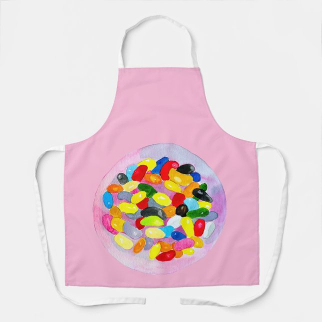 Candy colourful sweet jelly lollies apron (Front)