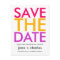 Candy Colours Pink, Orange & Purple Save the Date