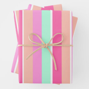 Candy Colours Stripes Wrapping Paper Sheet