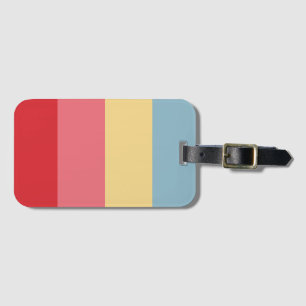 Candy Colours Vertical Striped Luggage Tag