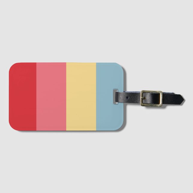 Candy Colours Vertical Striped Luggage Tag (Front Horizontal)