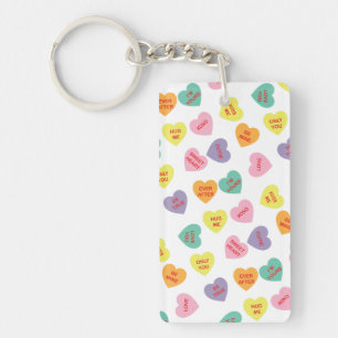 Candy Conversation Hearts Key Ring