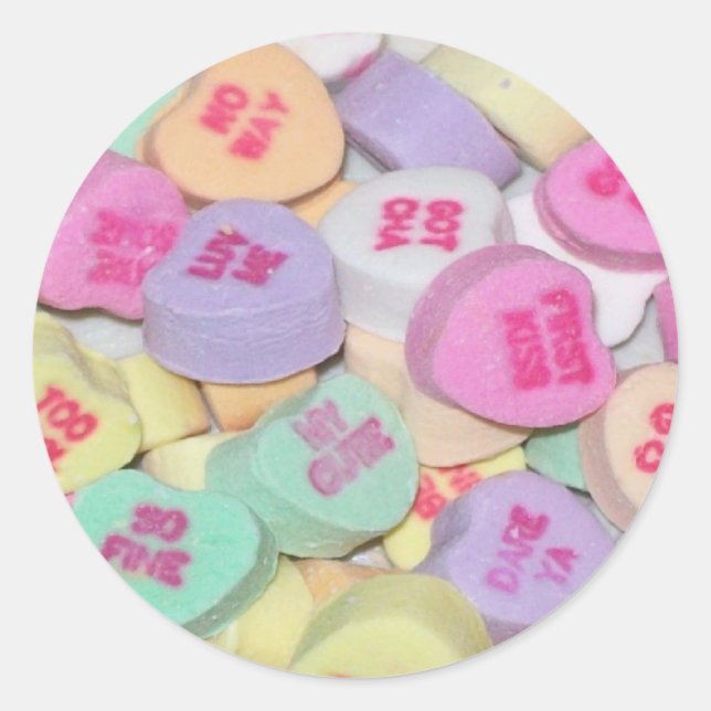 Candy Conversation Hearts Stickers (Front)
