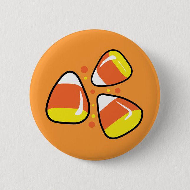 Candy Corn 6 Cm Round Badge (Front)