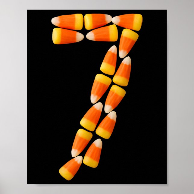 Candy Corn 7 Halloween 67 Funny Humor  Poster (Front)