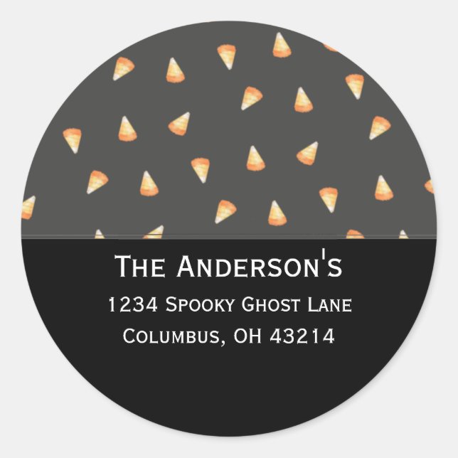 Candy Corn Address Labels (Front)