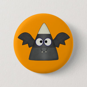 Candy Corn Bat 6 Cm Round Badge