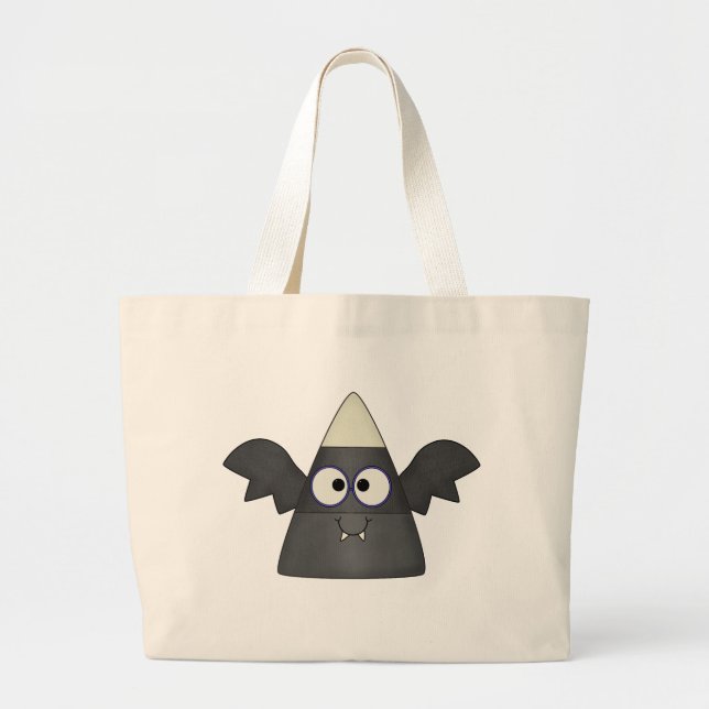 Candy Corn Bat Large Tote Bag (Front)