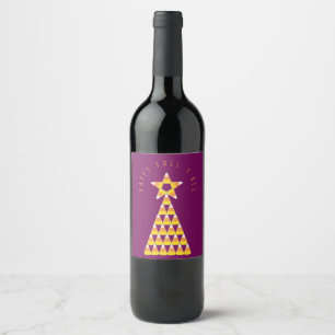 Candy Corn Christmas Tree Fall Wine Label