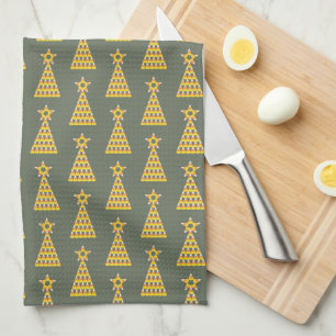 Candy Corn Christmas Tree Tea Towel