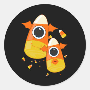 Candy Corn Classic Round Sticker