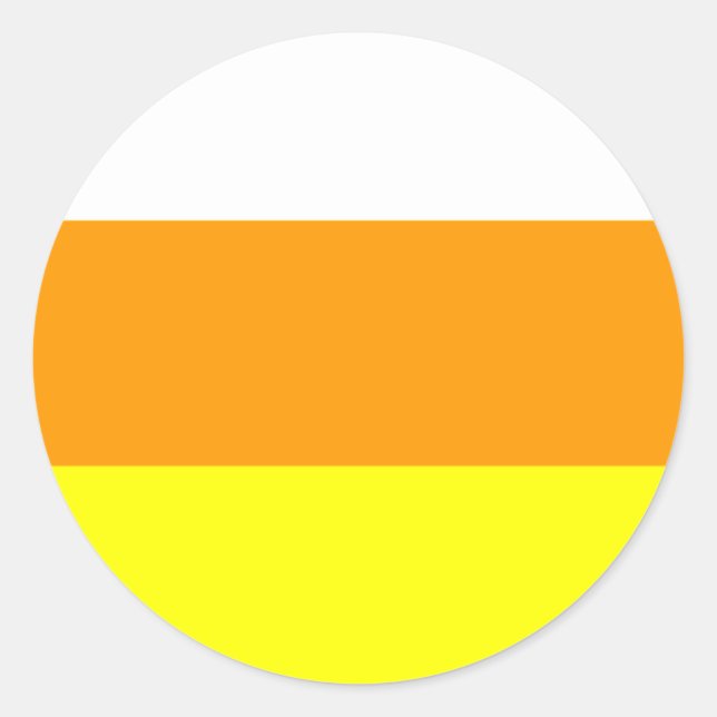 Candy Corn Colour Classic Round Sticker (Front)