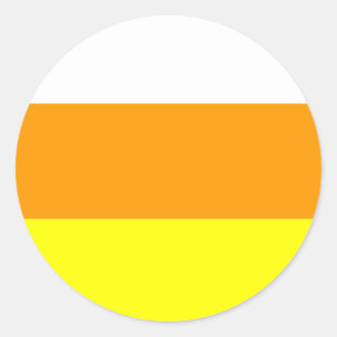 Candy Corn Colour Classic Round Sticker