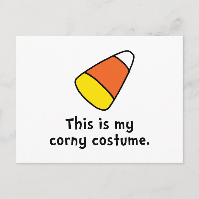 Candy Corn Corny Costume Postcard (Front)
