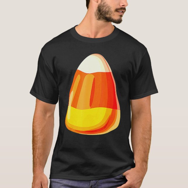 Candy Corn Costume Last Minute Lazy Party T-Shirt (Front)