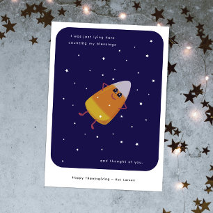 Candy Corn "Counting My Blessings" Thanksgiving Holiday Card