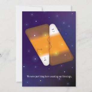 Candy Corn Couple Greeting Card