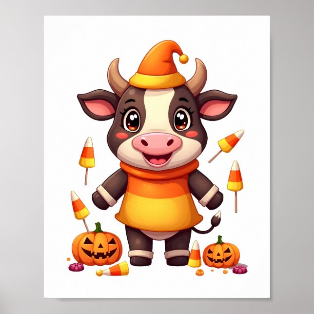 Candy Corn Cow Poster (Front)