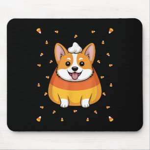 Candy Corn Cute Corgi Dog Spooky Halloween Men Wom Mouse Pad