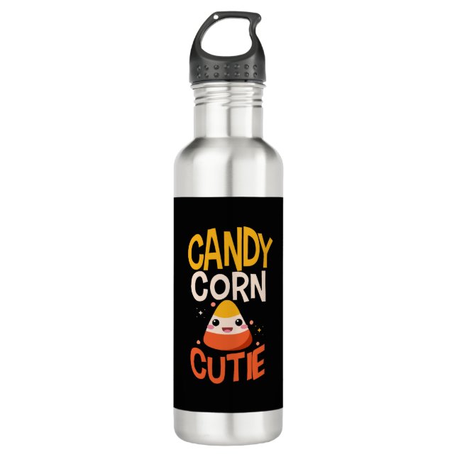 Candy Corn Cutie Child Kids Halloween Outfit 710 Ml Water Bottle (Front)