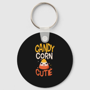 Candy Corn Cutie Child Kids Halloween Outfit Key Ring