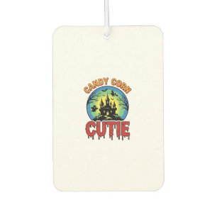 Candy Corn Cutie Vintage Halloween Castle Design_1 Car Air Freshener