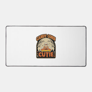Candy Corn Cutie Vintage Halloween Vector Design_1 Desk Mat