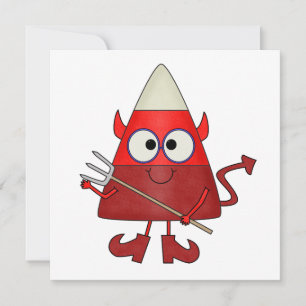 Candy Corn Devil Halloween Card