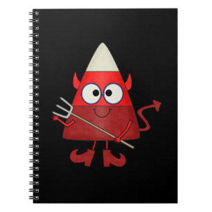 Candy Corn Devil Halloween Notebook