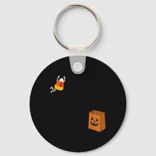 Candy Corn Dive Funny Halloween Snack Humour Desig Key Ring