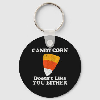 Candy Corn Doesnt Like Either Funny Halloween Key Ring