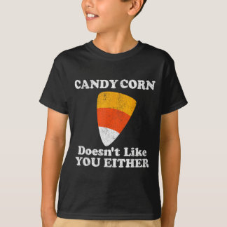Candy Corn Doesnt Like Either Funny Halloween T-Shirt
