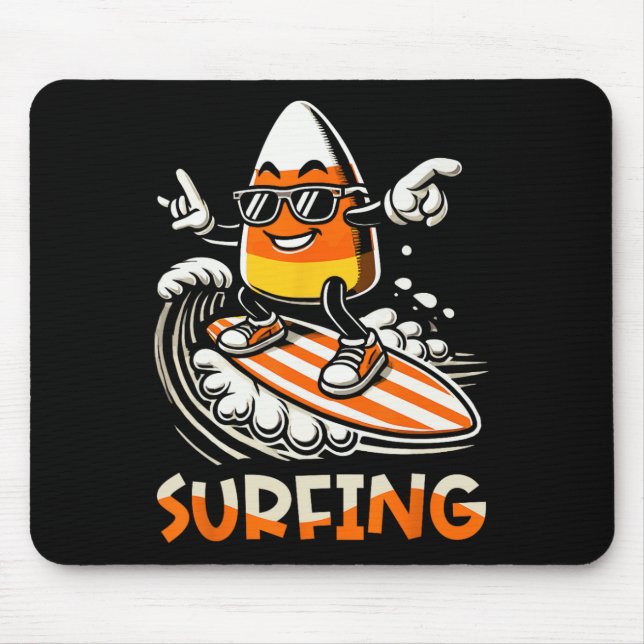 Candy Corn Funny Halloween Design  Mouse Pad (Front)