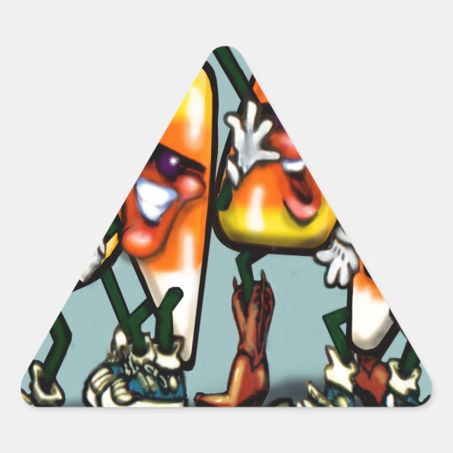 Candy Corn Gang Triangle Sticker (Front)