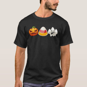 Candy Corn Ghost Pumpkin Fun Halloween Costume Kid T-Shirt