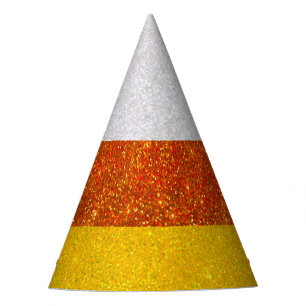 Candy Corn Glitter Halloween Party Hat