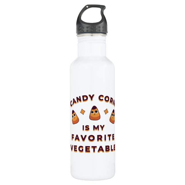 Candy Corn Halloween 710 Ml Water Bottle (Front)